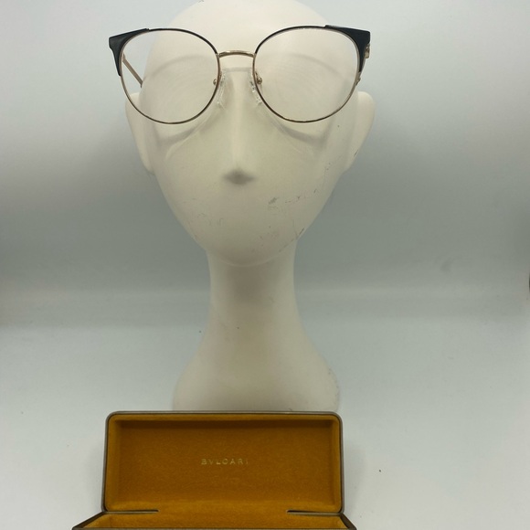 BVLGARI Optical Metal frame Cat eye Logo temple details - Picture 1 of 6